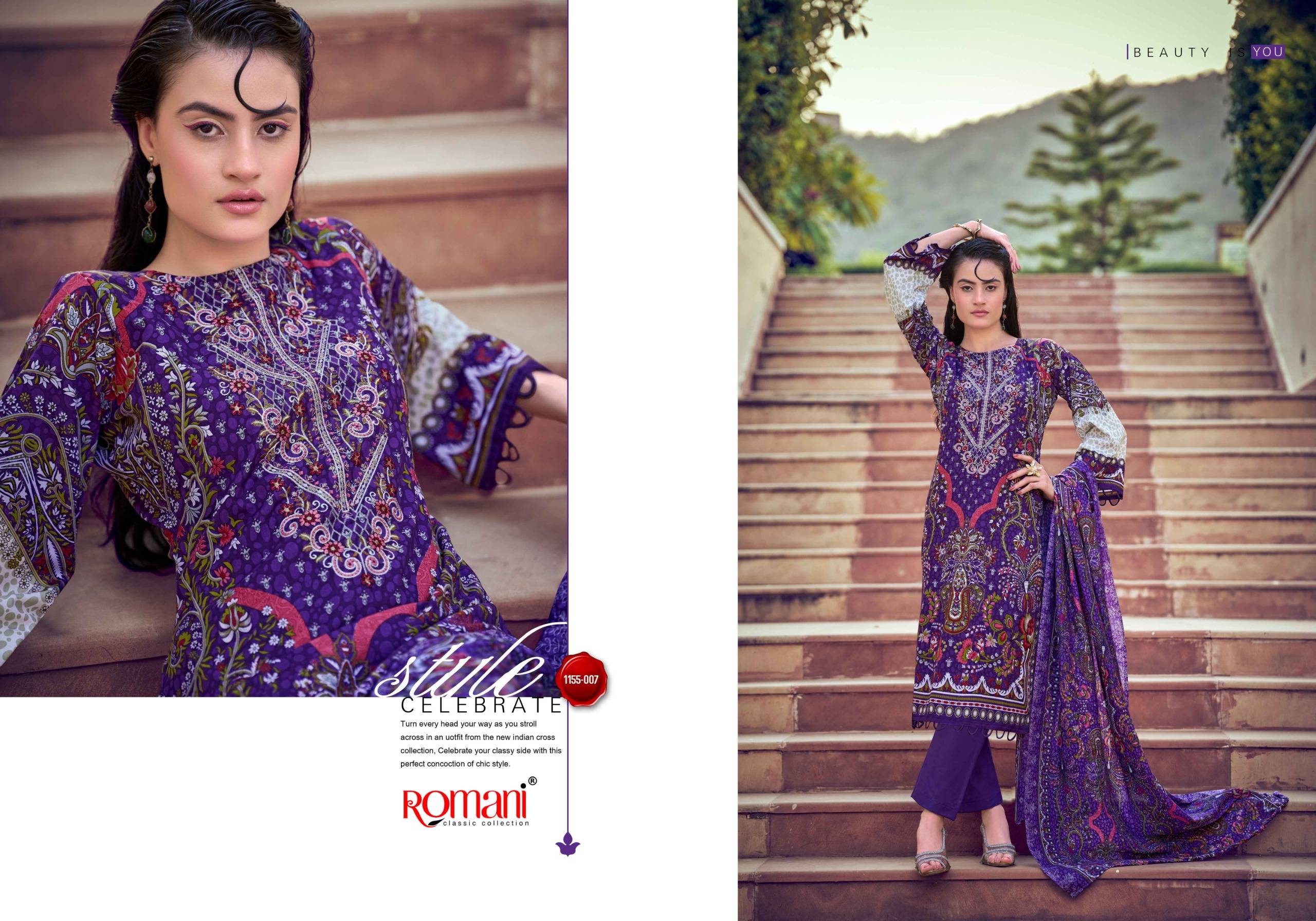 NEEDLE WONDER VOL 14 By Romani 001 To 008 Series Beautiful Pakistani Suits Wear Pure Cotton Dresses At Wholesale Price